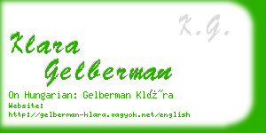 klara gelberman business card